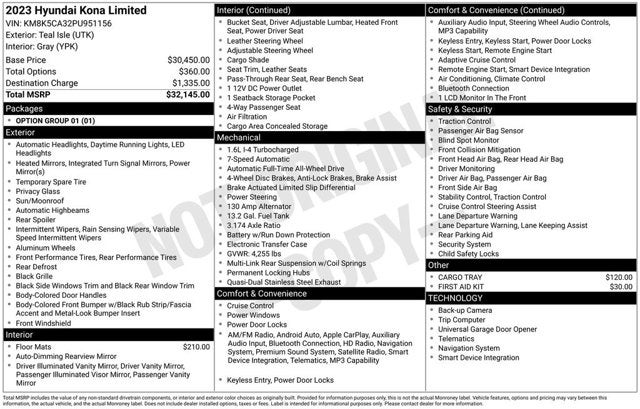 2023 Hyundai Kona Limited