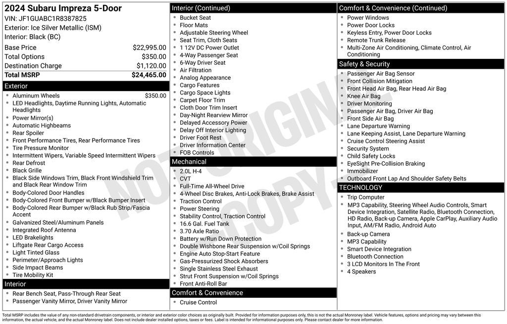 2024 Subaru Impreza Base