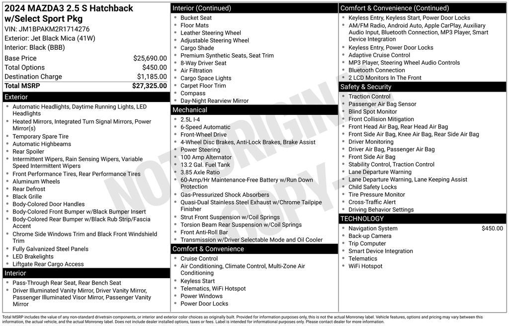 2024 Mazda Mazda3 2.5 S Select Sport