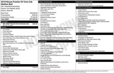 2018 Nissan Frontier SV V6