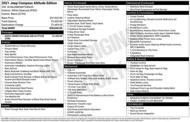 2021 Jeep Compass Altitude