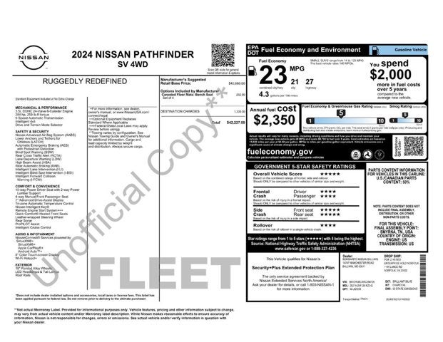 2024 Nissan Pathfinder SV