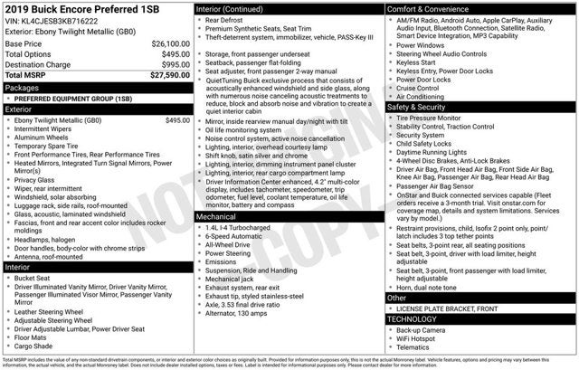 2019 Buick Encore Preferred