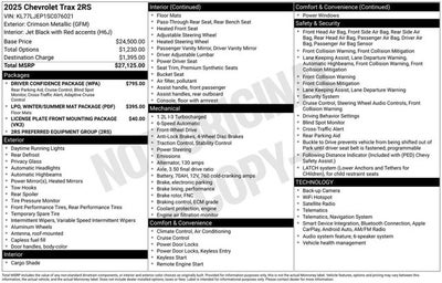 2025 Chevrolet Trax 2RS