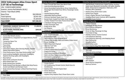 2024 Volkswagen Atlas Cross Sport 2.0T SE w/Technology