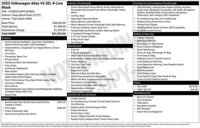 2023 Volkswagen Atlas 3.6L V6 SEL R-Line