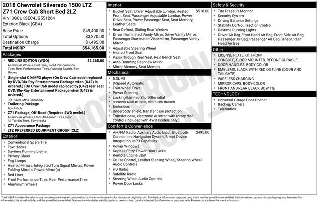 2018 Chevrolet Silverado 1500 LTZ 2LZ