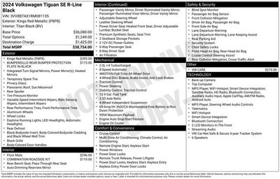 2024 Volkswagen Tiguan 2.0T SE R-Line Black