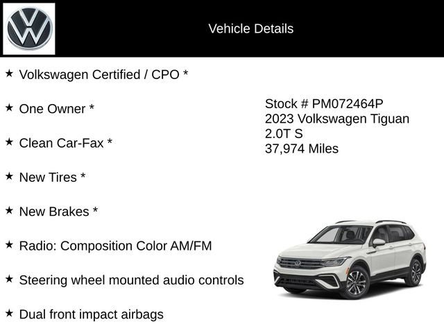 2023 Volkswagen Tiguan 2.0T S