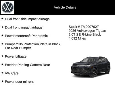 2026 Volkswagen Tiguan 2.0T SE R-Line Black