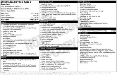 2025 Mazda Mazda CX-90 3.3 Turbo S Premium