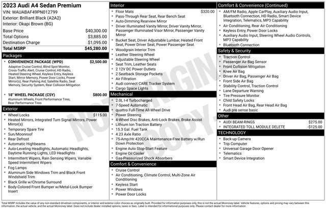 2023 Audi A4 40 Premium quattro