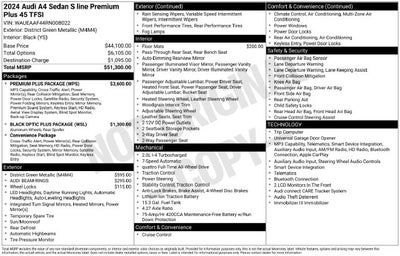 2024 Audi A4 45 S line Premium Plus quattro