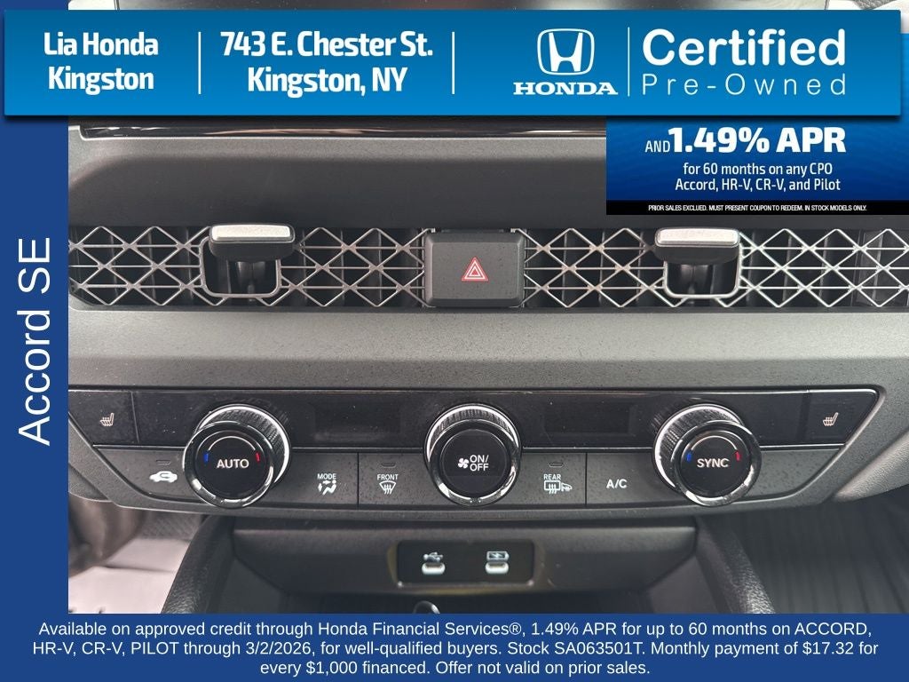 2025 Honda Accord SE