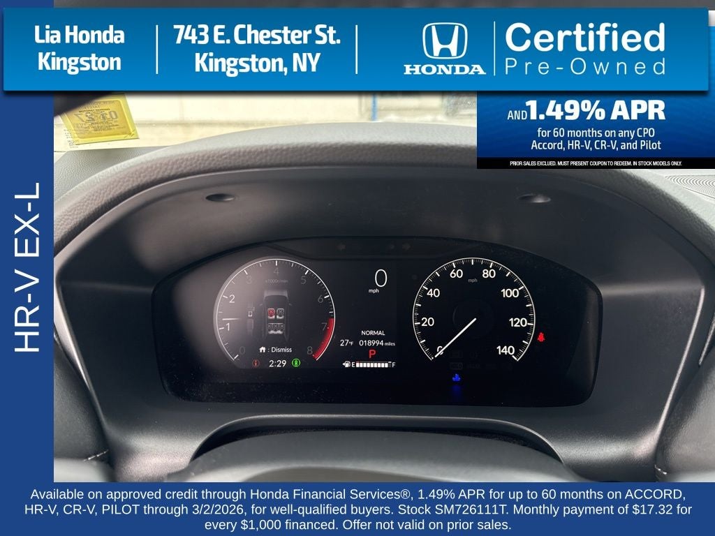 2025 Honda HR-V EX-L