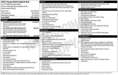 2022 Toyota RAV4 Hybrid XLE