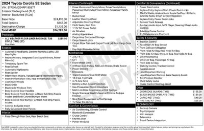 2024 Toyota Corolla SE