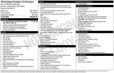2018 Subaru Forester 2.5i Premium