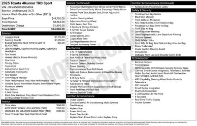 2025 Toyota 4Runner TRD Sport Premium