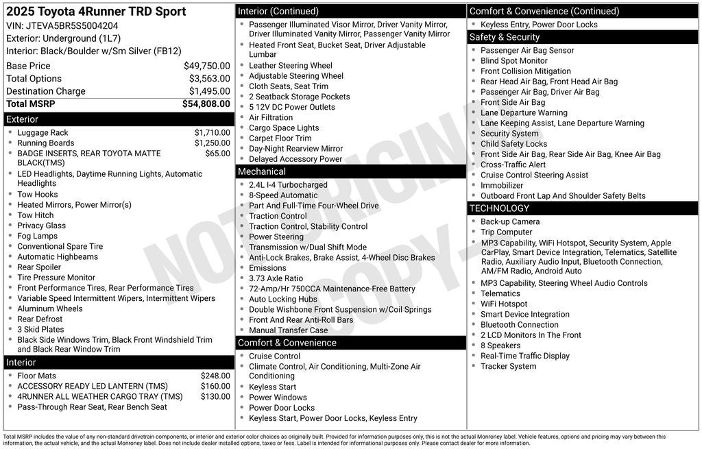 2025 Toyota 4Runner TRD Sport Premium