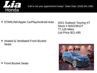 2021 Subaru Outback Touring XT