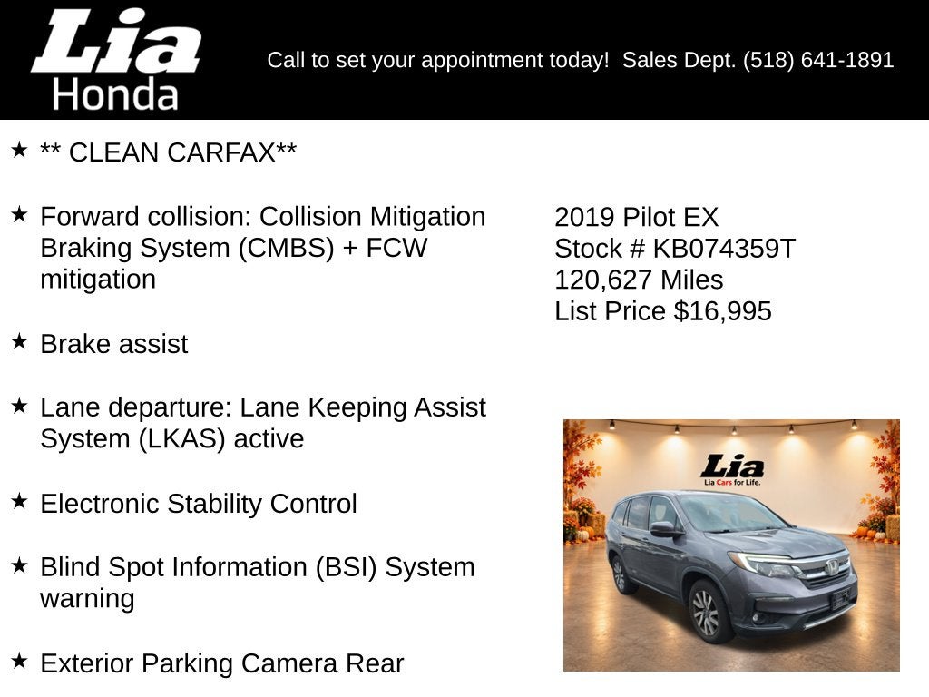 2019 Honda Pilot EX