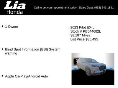 2023 Honda Pilot EX-L 8 Passenger