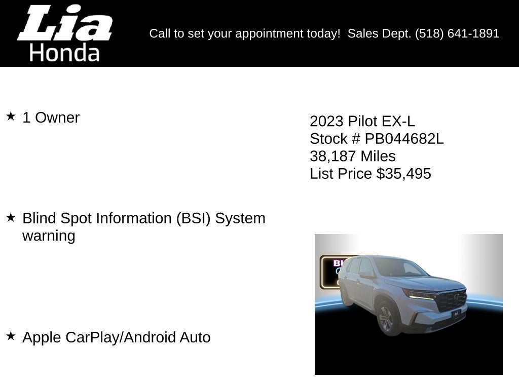 2023 Honda Pilot EX-L 8 Passenger