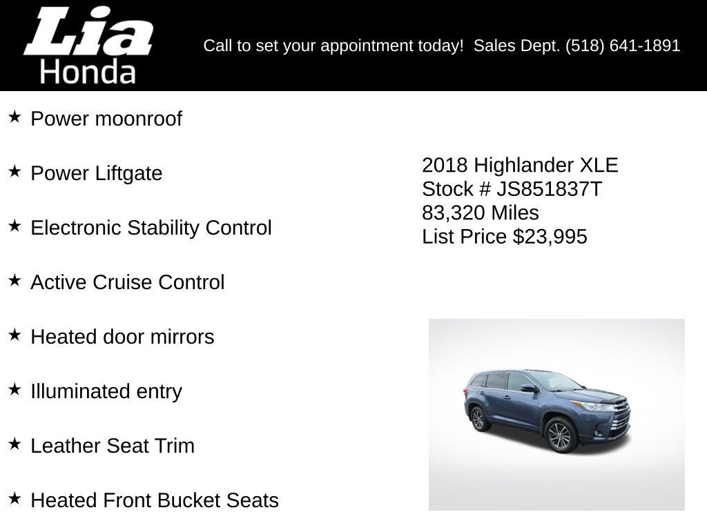 2018 Toyota Highlander XLE