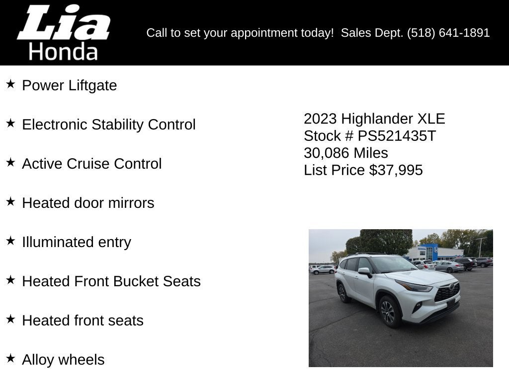 2023 Toyota Highlander XLE