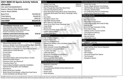 2021 BMW X3 xDrive30i