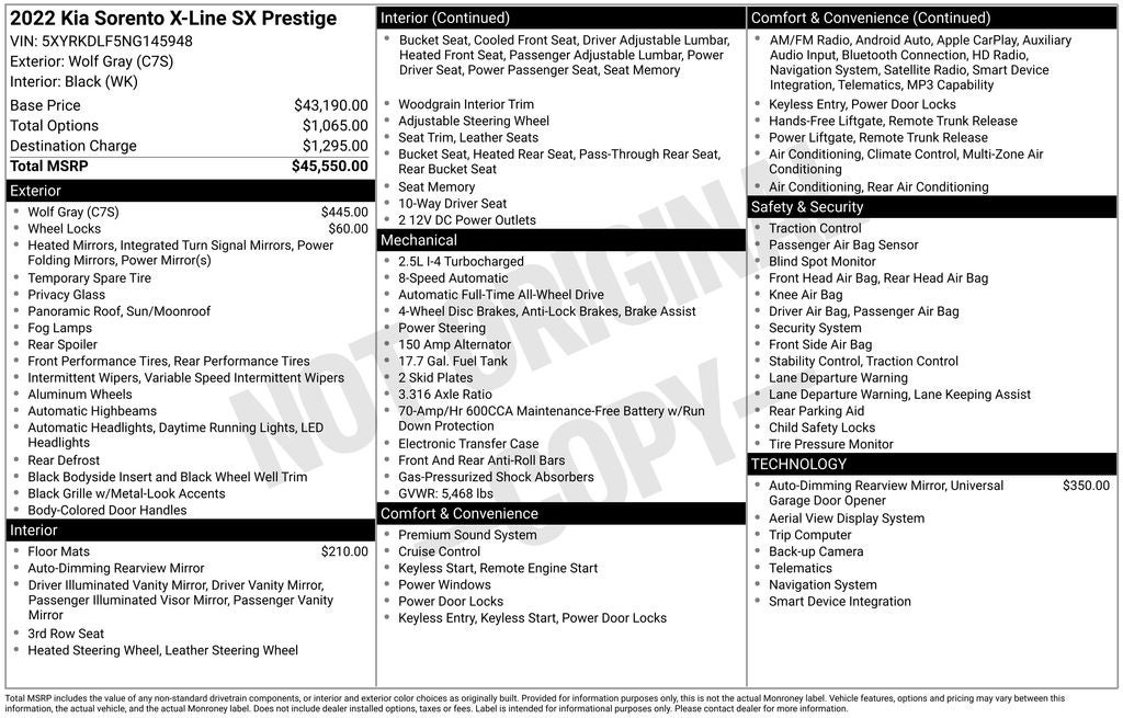 2022 Kia Sorento X-Line SX Prestige