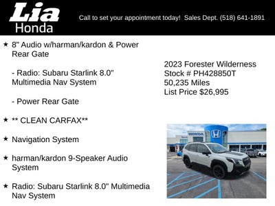 2023 Subaru Forester Wilderness