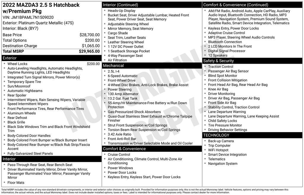 2022 Mazda Mazda3 Premium