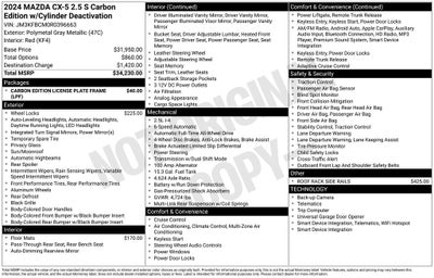 2024 Mazda Mazda CX-5 2.5 S Carbon Edition