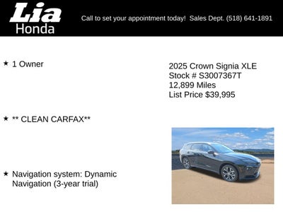 2025 Toyota Crown Signia XLE