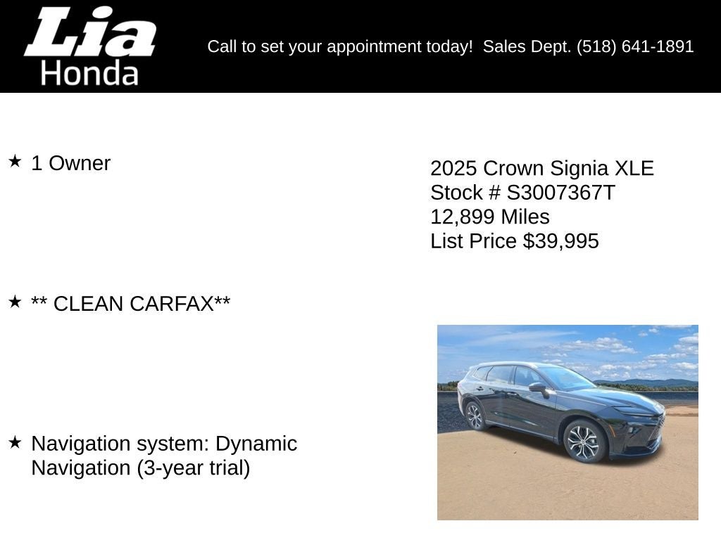 2025 Toyota Crown Signia XLE