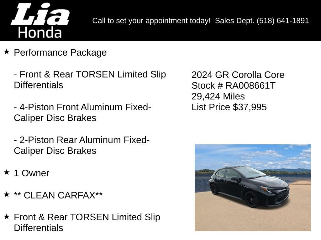 2024 Toyota GR Corolla Core