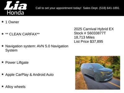 2025 Kia Carnival Hybrid EX