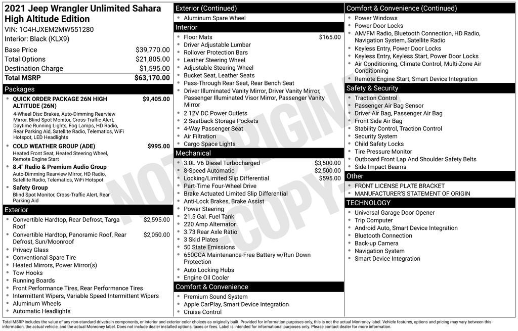 2021 Jeep Wrangler Unlimited Sahara High Altitude