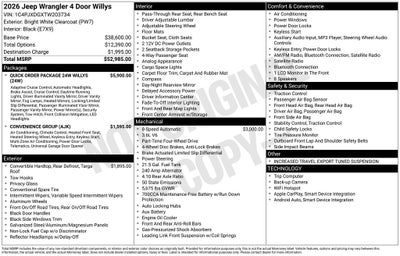 2026 Jeep Wrangler Willys