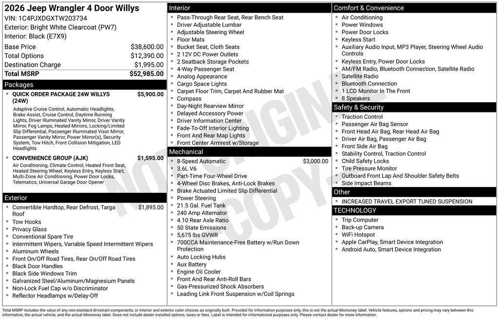 2026 Jeep Wrangler Willys
