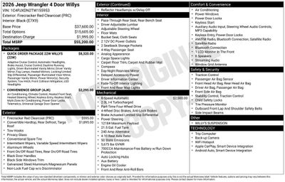 2026 Jeep Wrangler Willys