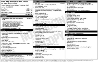 2026 Jeep Wrangler Sahara