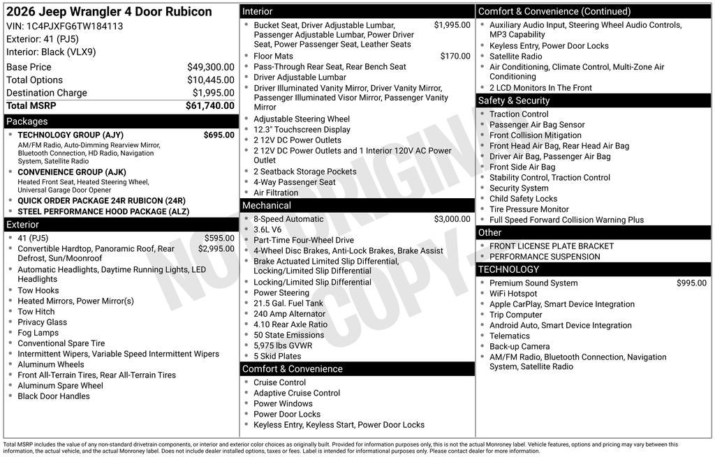2026 Jeep Wrangler Rubicon