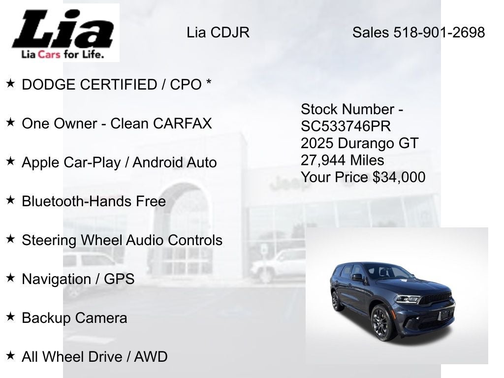 2025 Dodge Durango GT