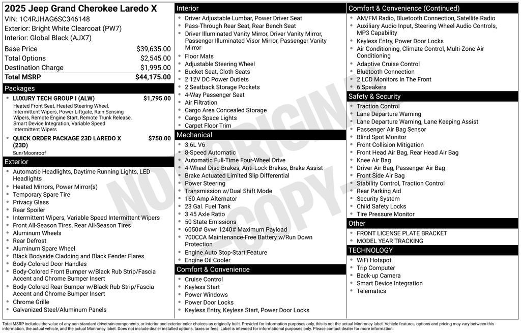 2025 Jeep Grand Cherokee Laredo X