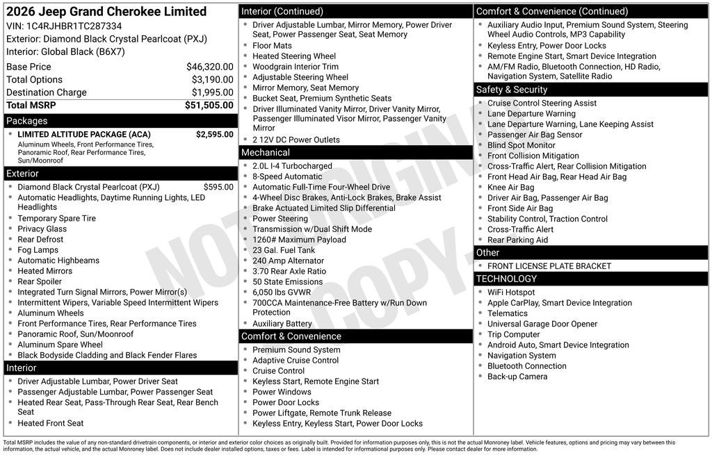 2026 Jeep Grand Cherokee Limited