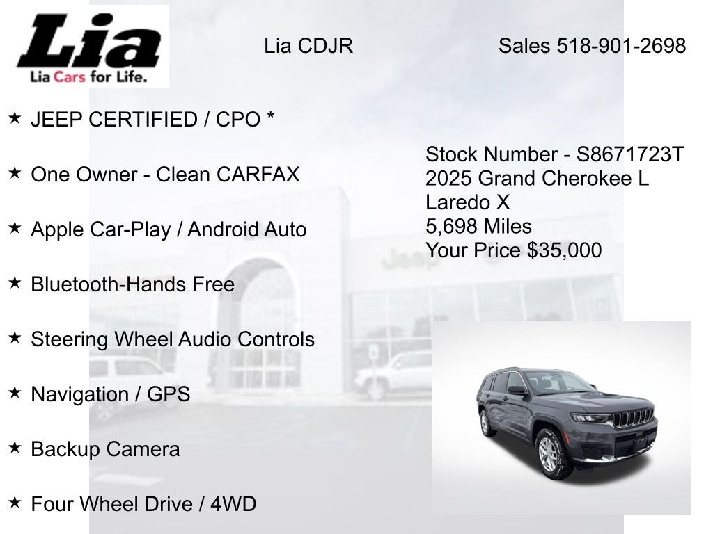 2025 Jeep Grand Cherokee L Laredo