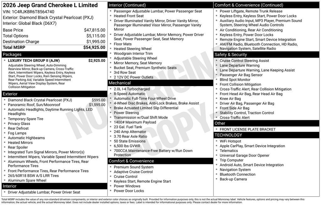 2026 Jeep Grand Cherokee L Limited
